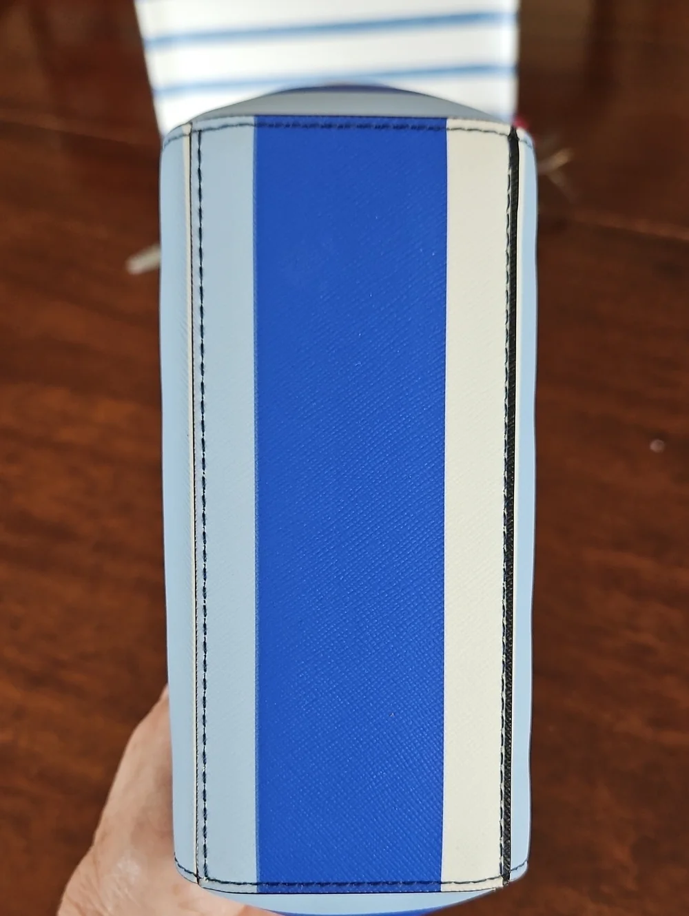 Kate Spade Blue & White Laurel Way Collection Cosmetic Case/Purse - NWOT